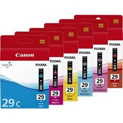 Canon Multipack, cyan, magenta, yellow, fotocyan, fotomagenta, rot