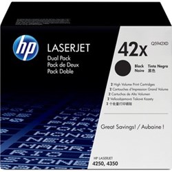 HP 42XD Doppelpackung smart print cartridge schwarz