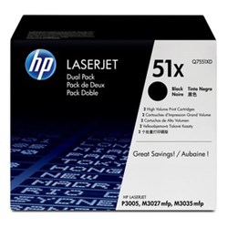 HP 51X Doppelpack Tonerkassetten, schwarz