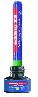 edding PTK 25 Nachfülltinte für Brilliant-Papiermarker schwarz, 25 ml (Art.-Nr.: 4-PTK25001)