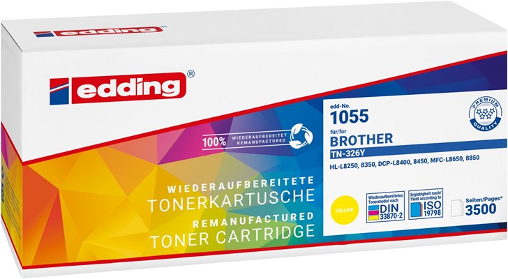 edding Toner, yellow, ersetzt Brother TN-326Y (Art.-Nr.: 18-1055)