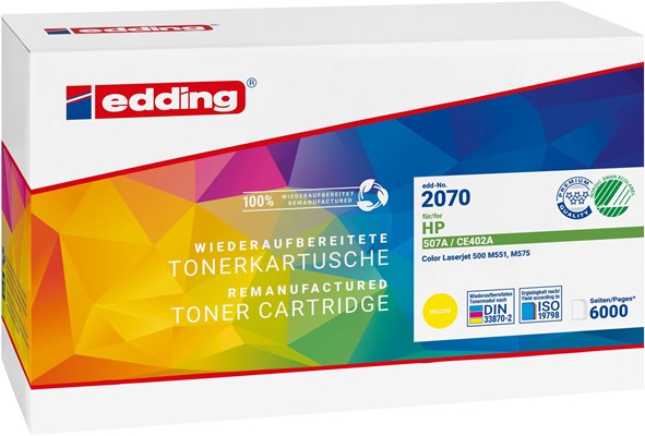 edding Tonerkassette, yellow, kompatibel zu HP CE402A (Art.-Nr.: 18-2070)