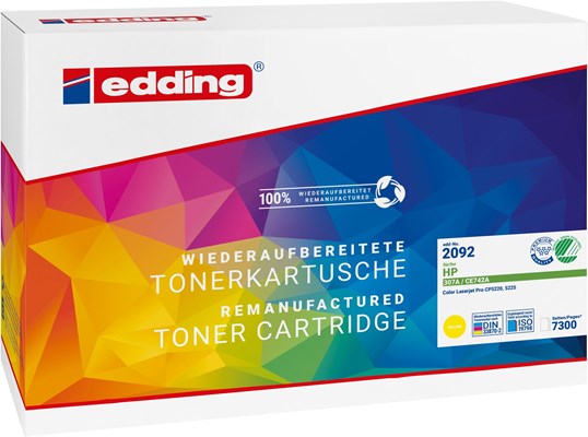 edding Tonerkassette, yellow, kompatibel zu HP CE742A (Art.-Nr.: 18-2092)