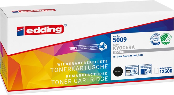 edding Tonerkassette, schwarz, kompatibel zu Kyocera TK-3100 (Art.-Nr.: 18-5009)
