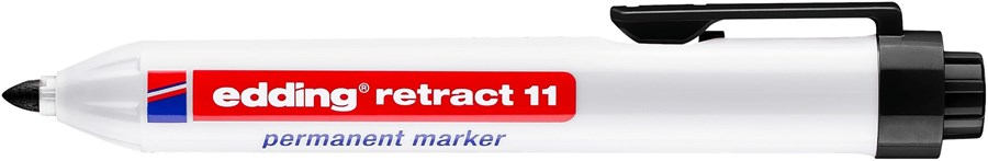 edding retract 11 Permanentmarker schwarz, Rundspitze 1,5-3 mm (Art.-Nr.: 4-11001)