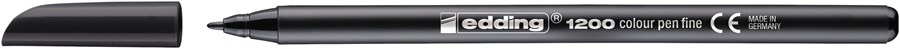 edding 1200 Fasermaler schwarz, Rundspitze 1 mm (Art.-Nr.: 4-1200001)