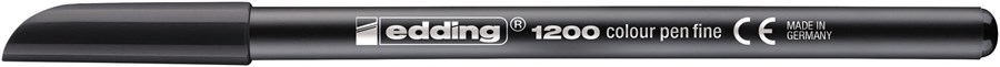 edding 1200 Fasermaler schwarz, Rundspitze 1 mm (Art.-Nr.: 4-1200001)
