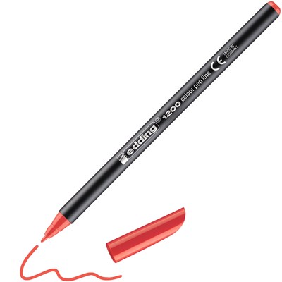 edding 1200 Fasermaler rot, Rundspitze 1 mm (Art.-Nr.: 4-1200002)