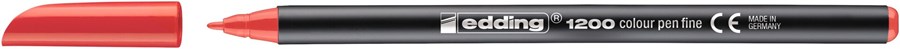edding 1200 Fasermaler rot, Rundspitze 1 mm (Art.-Nr.: 4-1200002)