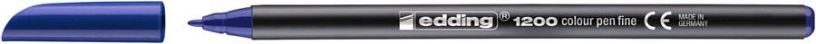 edding 1200 Fasermaler blau, Rundspitze 1 mm (Art.-Nr.: 4-1200003)