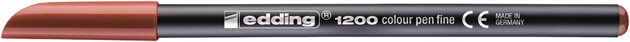 edding 1200 Fasermaler braun, Rundspitze 1 mm (Art.-Nr.: 4-1200007)