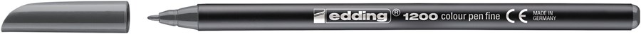 edding 1200 Fasermaler grau, Rundspitze 1 mm (Art.-Nr.: 4-1200012)