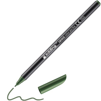 edding 1200 Fasermaler olivgrün, Rundspitze 1 mm (Art.-Nr.: 4-1200015)