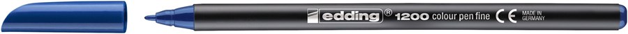 edding 1200 Fasermaler stahlblau, Rundspitze 1 mm (Art.-Nr.: 4-1200017)