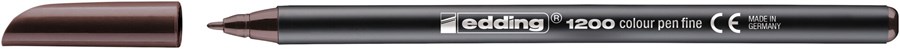 edding 1200 Fasermaler dunkelbraun, Rundspitze 1 mm (Art.-Nr.: 4-1200018)
