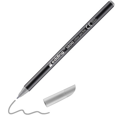 edding 1200 Fasermaler pastell silbergrau, Rundspitze 1 mm (Art.-Nr.: 4-1200026)