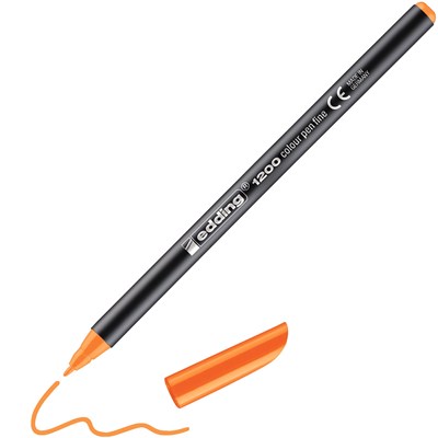 edding 1200 Fasermaler neonorange, Rundspitze 1 mm (Art.-Nr.: 4-1200066)