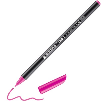 edding 1200 Fasermaler neonrosa, Rundspitze 1 mm (Art.-Nr.: 4-1200069)