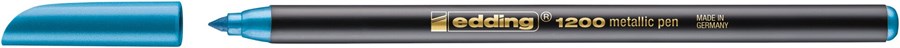 edding 1200 Fasermaler metallic blau metallic, Rundspitze 1-3 mm (Art.-Nr.: 4-1200073)