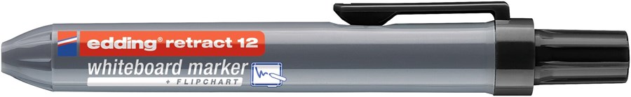 edding retract 12 Whiteboardmarker schwarz, Rundspitze 1,5-3 mm (Art.-Nr.: 4-12001)