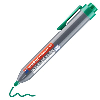 edding retract 12 Whiteboardmarker grün, Rundspitze 1,5-3 mm (Art.-Nr.: 4-12004)