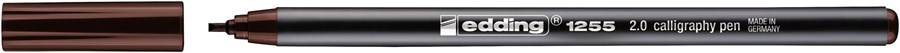 edding 1255 Kalligrafiestift dunkelbraun, Kalligrafie Spitze 2 mm (Art.-Nr.: 4-125520-018)