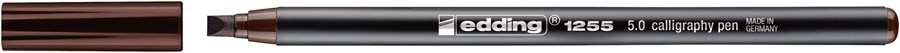 edding 1255 Kalligrafiestift dunkelbraun, Kalligrafie Spitze 5 mm (Art.-Nr.: 4-125550-018)