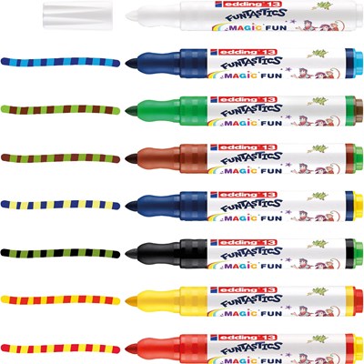 edding 13 FUNTASTICS MAGIC FUN Kinderfasermaler 8er Set (Art.-Nr.: 4-13-8-099)