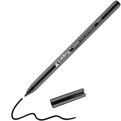 edding 1300 Fasermaler schwarz, Rundspitze 2 mm (Art.-Nr.: 4-1300001)