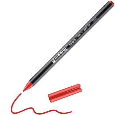 edding 1300 Fasermaler rot, Rundspitze 2 mm (Art.-Nr.: 4-1300002)