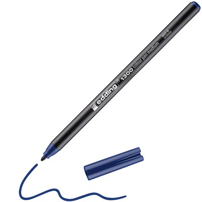 edding 1300 Fasermaler stahlblau, Rundspitze 2 mm (Art.-Nr.: 4-1300017)
