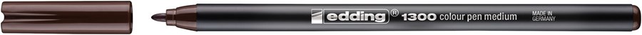 edding 1300 Fasermaler dunkelbraun, Rundspitze 2 mm (Art.-Nr.: 4-1300018)