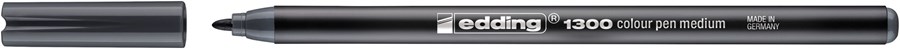 edding 1300 Fasermaler dunkelgrau, Rundspitze 2 mm (Art.-Nr.: 4-1300021)