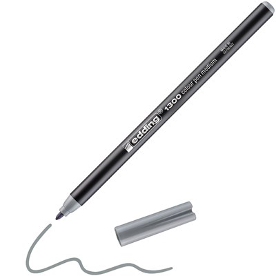 edding 1300 Fasermaler silbergrau, Rundspitze 2 mm (Art.-Nr.: 4-1300026)