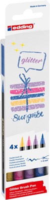 edding 1340 Glitzerstifte 4er Set, Pinselspitze 1-6 mm (Art.-Nr.: 4-1340-4-3)