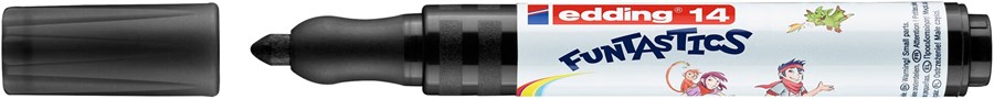 edding 14 FUNTASTICS Kinderfasermaler Schwarz, Rundspitze 3 mm (Art.-Nr.: 4-14001)