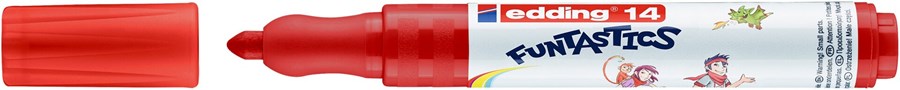 edding 14 FUNTASTICS Kinderfasermaler Rot, Rundspitze 3 mm (Art.-Nr.: 4-14002)
