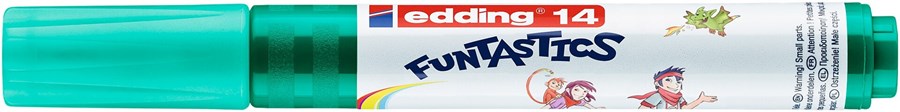 edding 14 FUNTASTICS Kinderfasermaler Grün, Rundspitze 3 mm (Art.-Nr.: 4-14004)