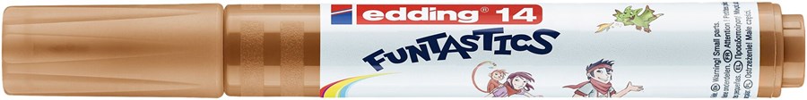 edding 14 FUNTASTICS Kinderfasermaler ocker, Rundspitze 3 mm (Art.-Nr.: 4-14013)