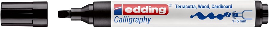 edding 1455 Kalligrafiemarker Schwarz, Spitze 1-5 mm (Art.-Nr.: 4-1455001)