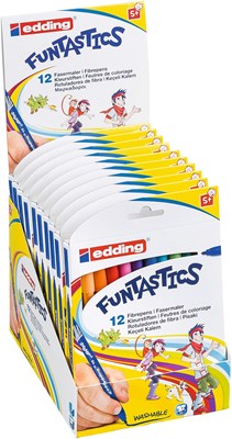 edding 15 FUNTASTICS Kinderfasermaler 12er Set sortiert, Rundspitze 1 mm (Art.-Nr.: 4-15-12)