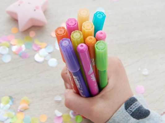 edding 15 FUNTASTICS Kinderfasermaler 12er Set sortiert, Rundspitze 1 mm (Art.-Nr.: 4-15-12)