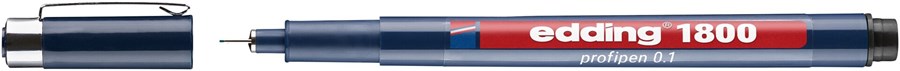 edding 1800 Präzisionsfeinschreiber schwarz, Kunststoffspitze 0,25 mm (Art.-Nr.: 4-180001001)