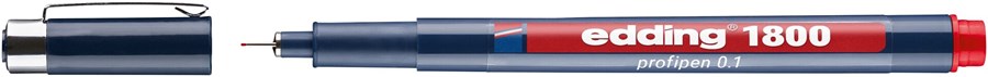 edding 1800 Präzisionsfeinschreiber rot, Kunststoffspitze 0,25 mm (Art.-Nr.: 4-180001002)