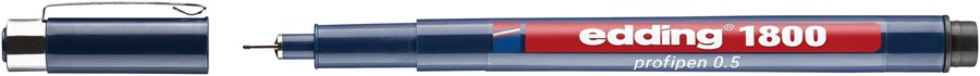 edding 1800 Präzisionsfeinschreiber schwarz, Kunststoffspitze 0,5 mm (Art.-Nr.: 4-180005001)