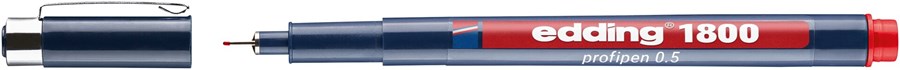 edding 1800 Präzisionsfeinschreiber rot, Kunststoffspitze 0,5 mm (Art.-Nr.: 4-180005002)