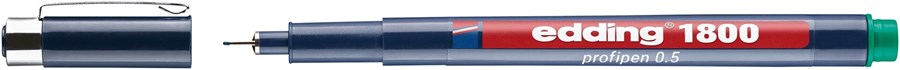 edding 1800 Präzisionsfeinschreiber grün, Kunststoffspitze 0,5 mm (Art.-Nr.: 4-180005004)