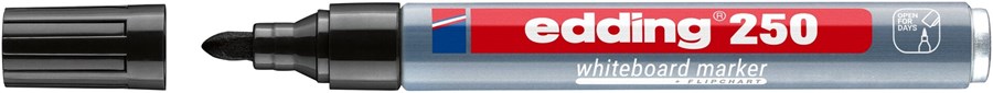 edding 250 Whiteboardmarker schwarz, Rundspitze 1,5-3 mm (Art.-Nr.: 4-250001)