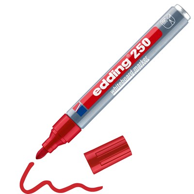 edding 250 Whiteboardmarker rot, Rundspitze 1,5-3 mm (Art.-Nr.: 4-250002)