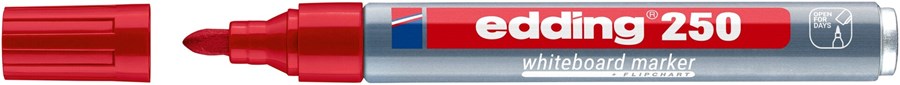 edding 250 Whiteboardmarker rot, Rundspitze 1,5-3 mm (Art.-Nr.: 4-250002)